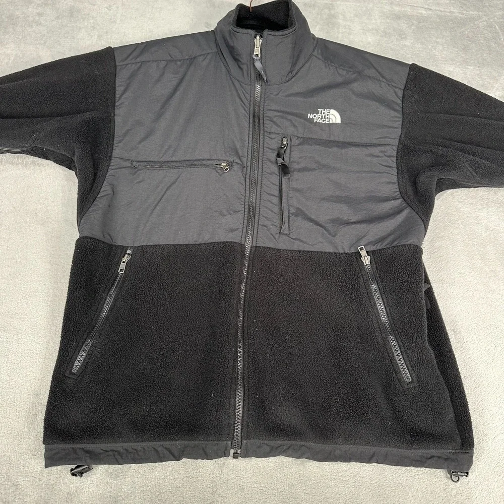 The North Face Men's M Black Full-Zip Jacket Polartec Pockets Stand-Up Collar